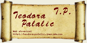Teodora Palalić vizit kartica
